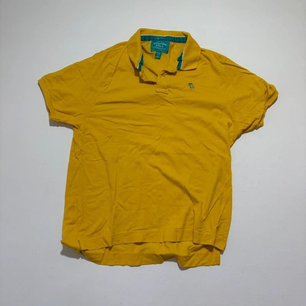 Yellow Abercrombie and Fitch Muscle Tag Polo Shirt